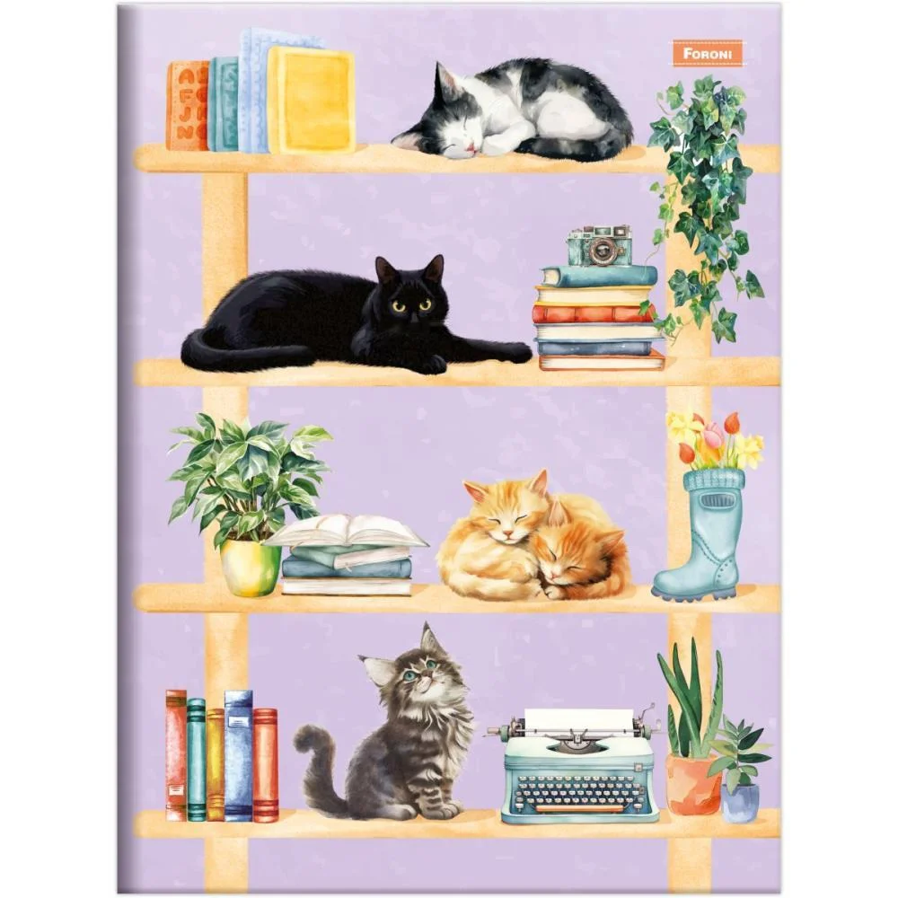 Caderno Brochura 1/4 Capa Dura Furfriends 80F Foroni (Pct.c/05) - imagem 5
