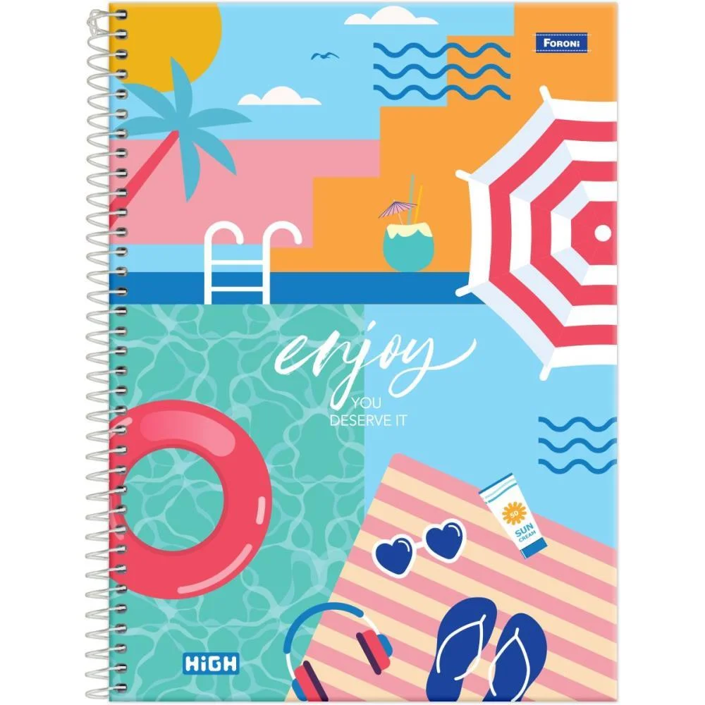 Caderno 20X1 Capa Dura High Feminino 320F Foroni (Pct.c/02) - imagem 5