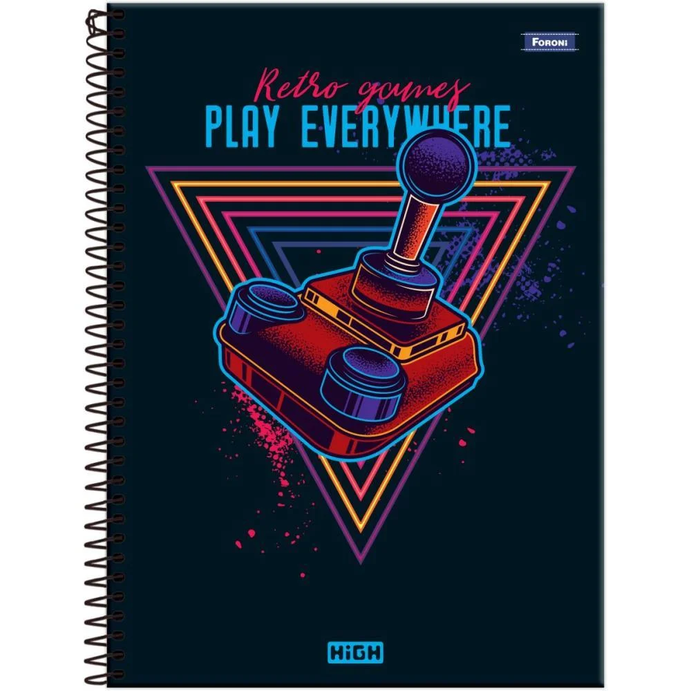 Caderno 12X1 Capa Dura High Masculino 192F Foroni (Pct.c/04) - imagem 2