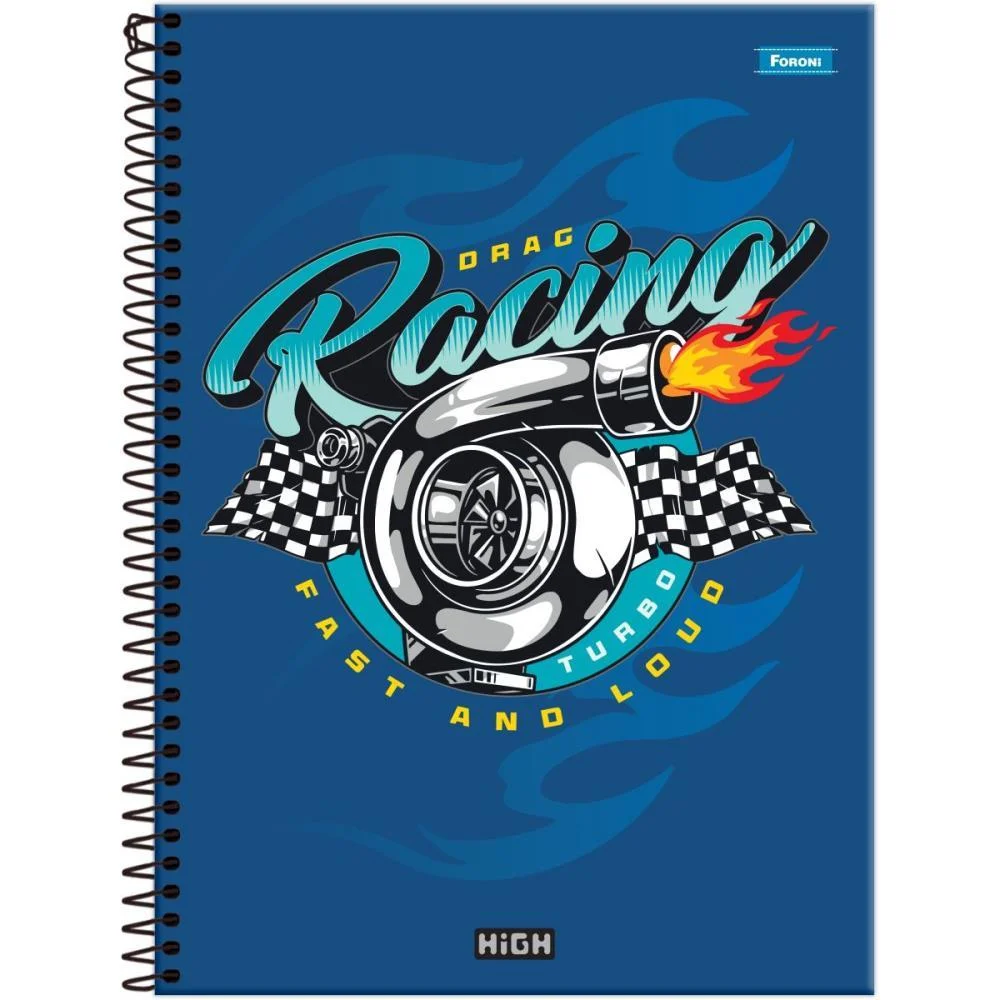 Caderno 15X1 Capa Dura High Masculino 240F Foroni (Pct.c/02) - imagem 2