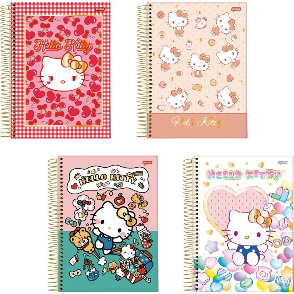 Caderno 01X1 Capa Dura Hello Kitty 80Fls. I.a Jandaia (Pct.c/04) - imagem 3