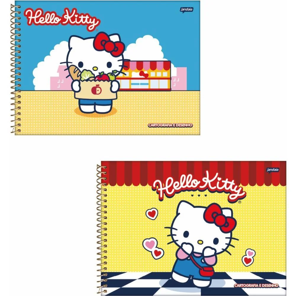 Caderno Desenho Univ Capa Dura Hello Kitty 80Fls Jandaia (Pct.c/04) - imagem 2