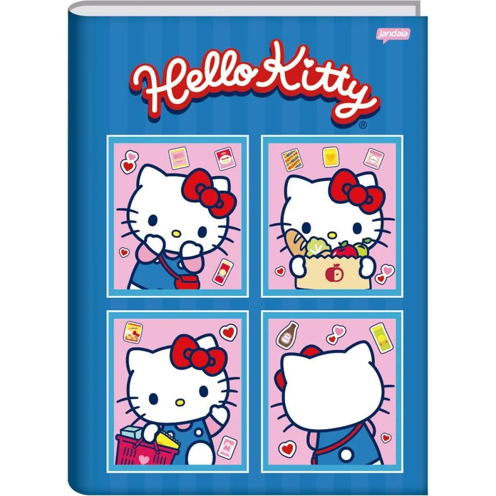 Caderno Brochura 1/4 Capa Dura Hello Kitty 80Fls. Jandaia (Pct.c/05) - imagem 6