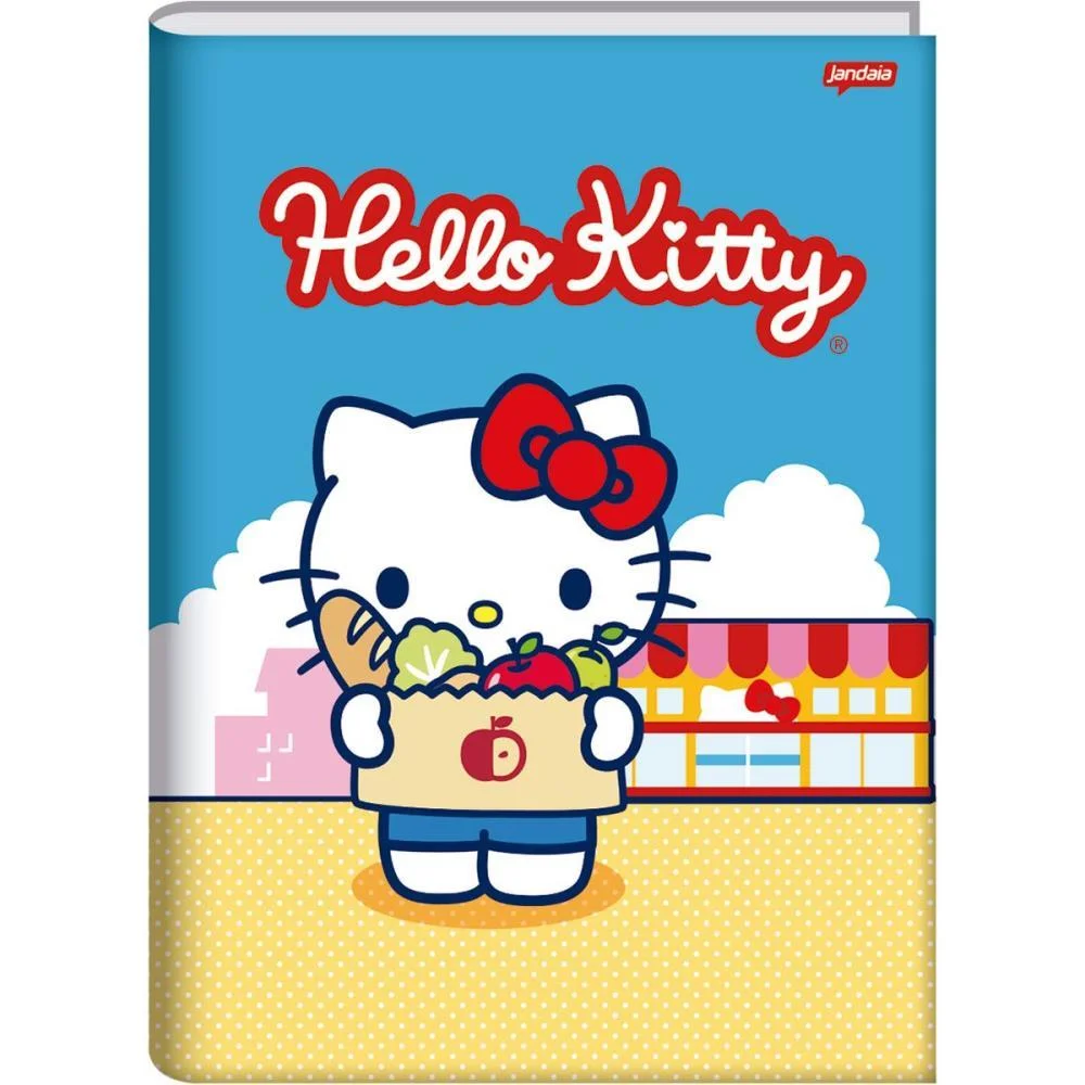Caderno Brochura 1/4 Capa Dura Hello Kitty 80Fls. Jandaia (Pct.c/05) - imagem 7