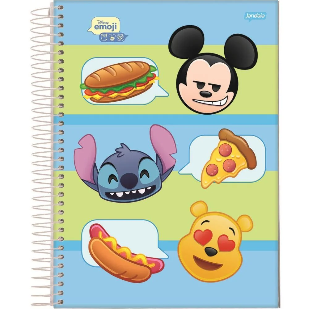 Caderno 01X1 Capa Dura Disney Emoji 80Fls. Jandaia (Pct.c/04) - imagem 6