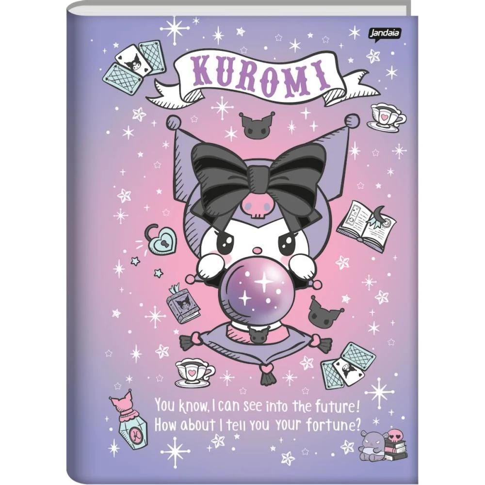 Caderno Brochura 1/4 Capa Dura Kuromi 80Fls. Jandaia (Pct.c/05) - imagem 5