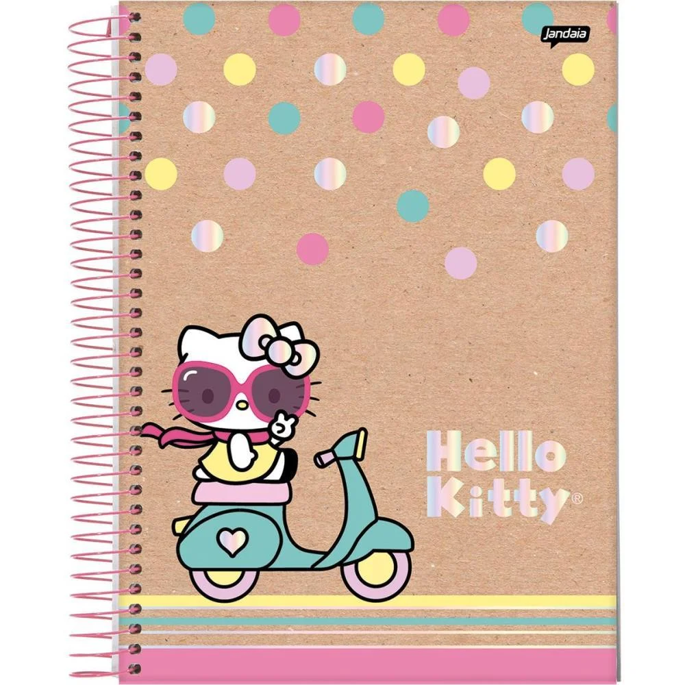 Caderno 10X1 Capa Dura Hello Kitty Kraft 160Fls. I.a Jandaia (Pct.c/04) - imagem 4