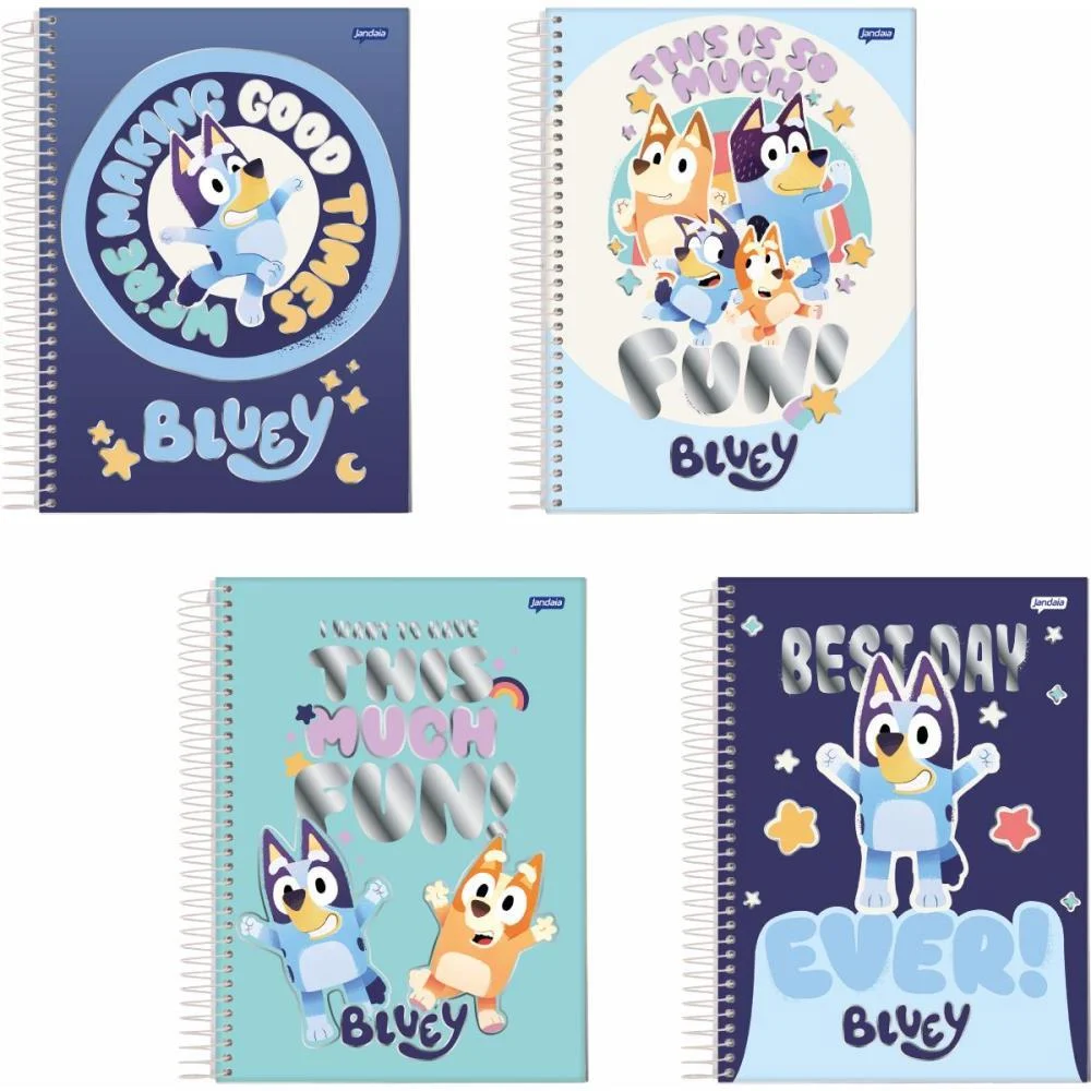 Caderno 01X1 Capa Dura Bluey 80Fls. I.a Jandaia (Pct.c/04) - imagem 2
