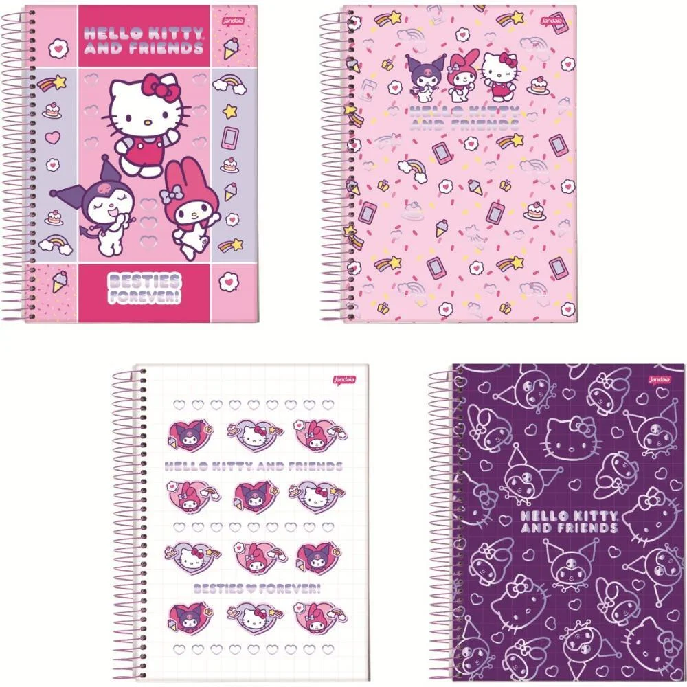 Caderno 01X1 Capa Dura Besties Forever 80Fls. I.a Jandaia (Pct.c/04) - imagem 3