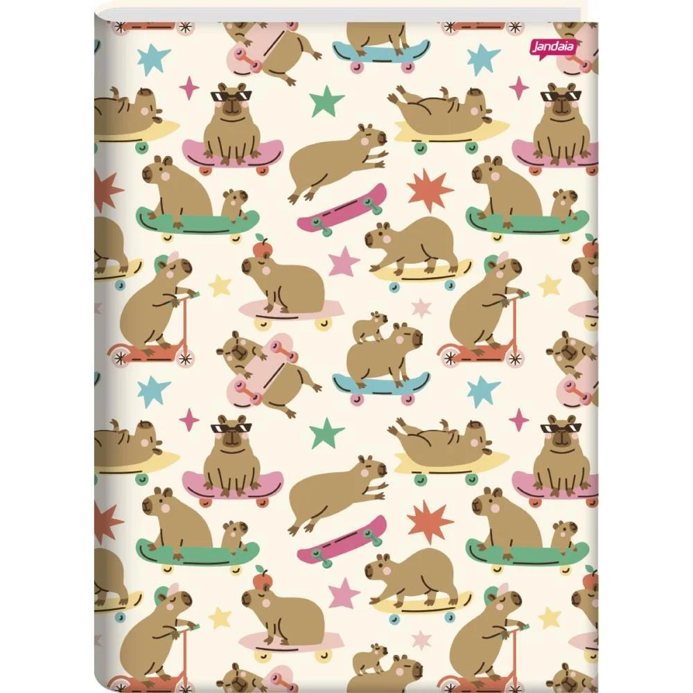 Caderno Brochurao Capa Dura Capyvibes 80Fls. Jandaia (Pct.c/05) - imagem 4