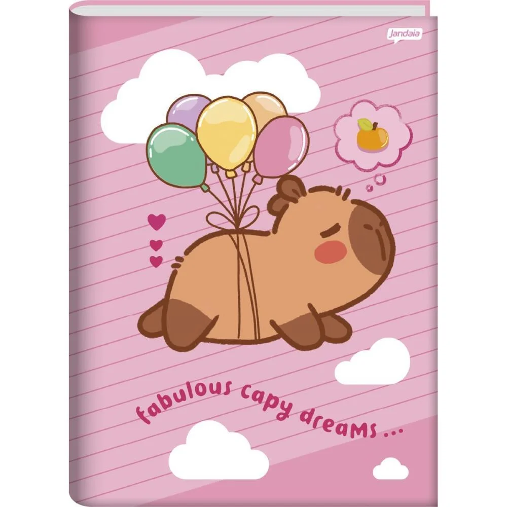 Caderno Brochurao Capa Dura Capyvibes 80Fls. Jandaia (Pct.c/05) - imagem 5