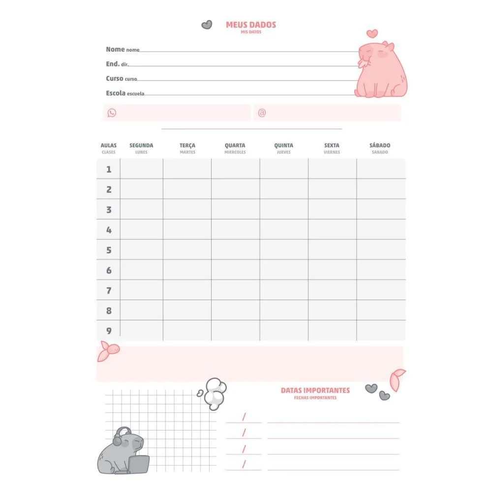 Caderno 01X1 Capa Dura Capyvibes 80Fls. I.a Jandaia (Pct.c/04) - imagem 11
