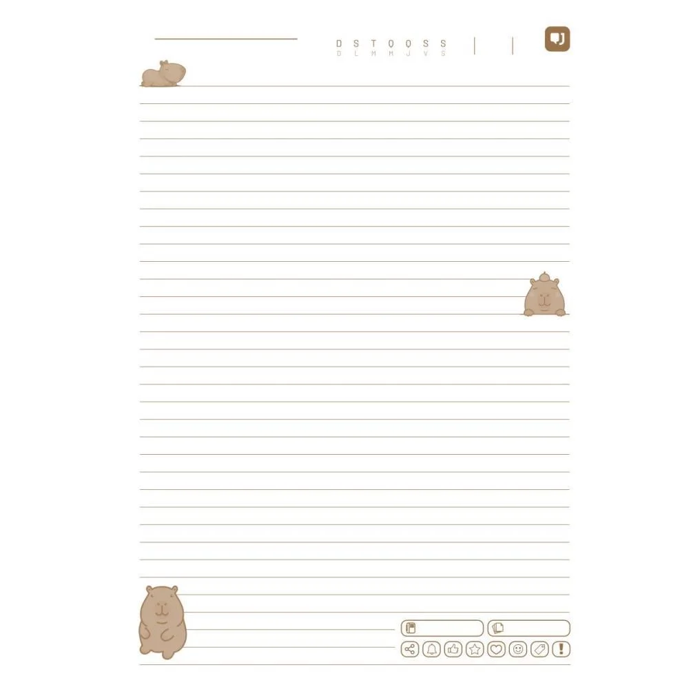 Caderno 01X1 Capa Dura Capyvibes 80Fls. I.a Jandaia (Pct.c/04) - imagem 13