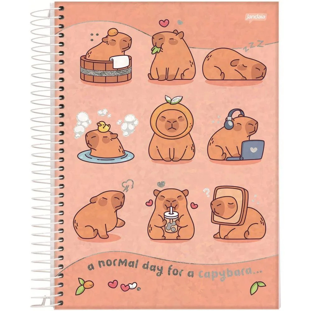 Caderno 10X1 Capa Dura Capyvibes 160Fls. I.a Jandaia (Pct.c/04) - imagem 6