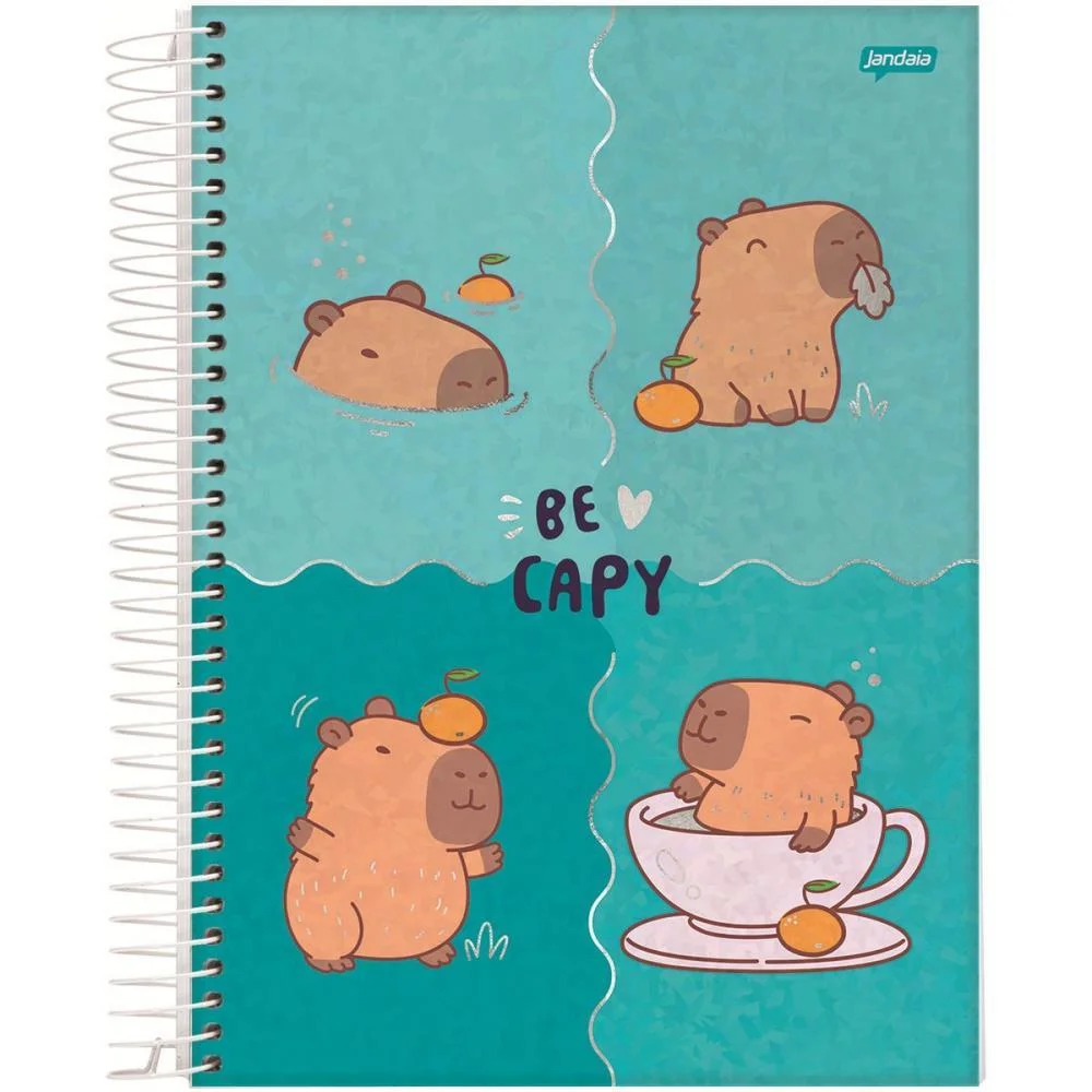 Caderno 10X1 Capa Dura Capyvibes 160Fls. I.a Jandaia (Pct.c/04) - imagem 7