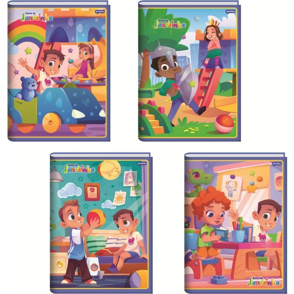 Caderno Brochurao Capa Dura Jandainha Masculino 80Fls. Jandaia (Pct.c/05) - imagem 3