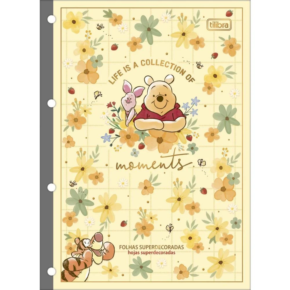 Bloco Para Fichario Universit. Pooh 80Fls 63G 200X275Mm Tilibra (Pct.c/04) - imagem 2