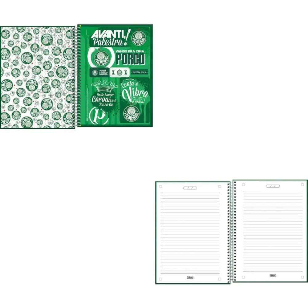 Caderno 10X1 Capa Dura Palmeiras 160Fls Tilibra (Pct.c/04) - imagem 3