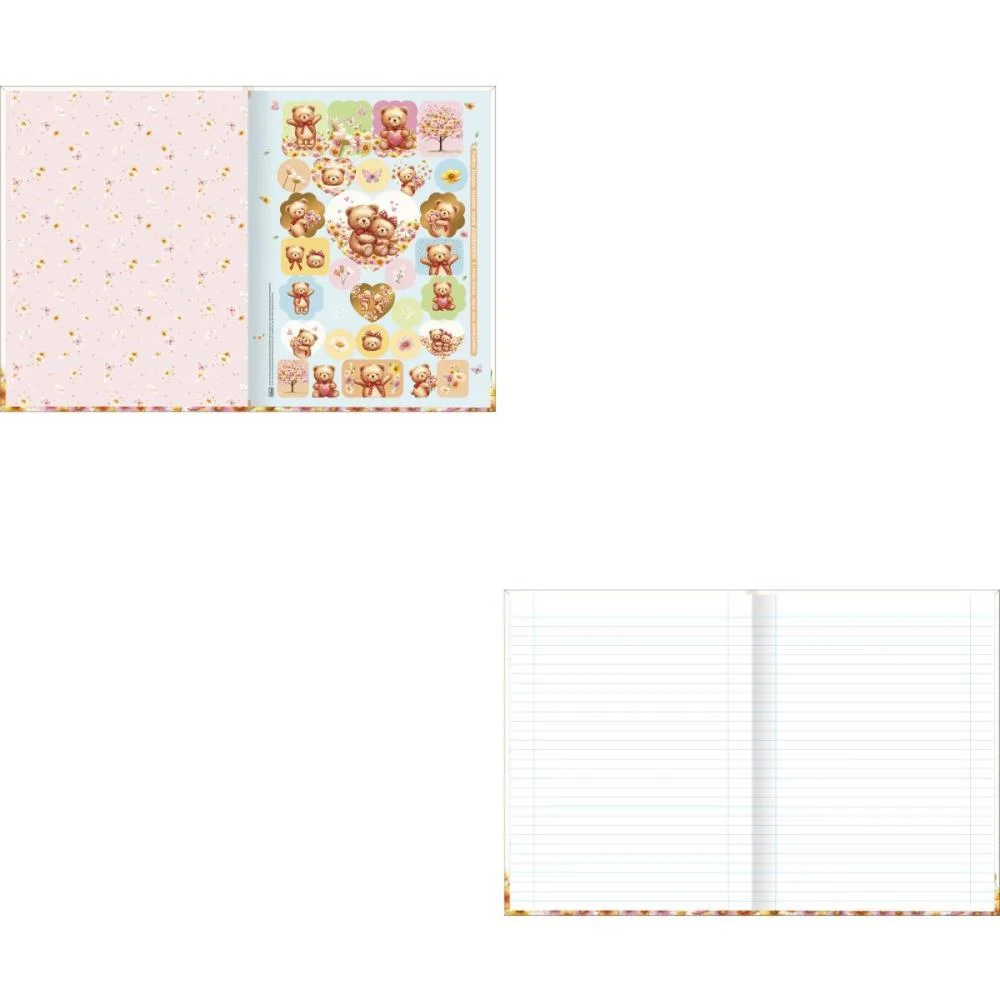 Caderno Brochurao Capa Dura Love Bears 80Fls Tilibra (Pct.c/05) - imagem 3