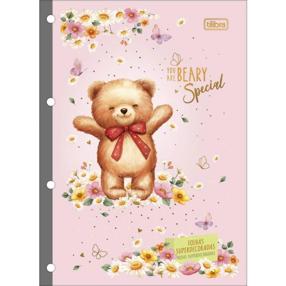 Bloco Para Fichario Universit. Love Bears 80Fls 63G 200X275Mm Tilibra (Pct.c/04) - imagem 2