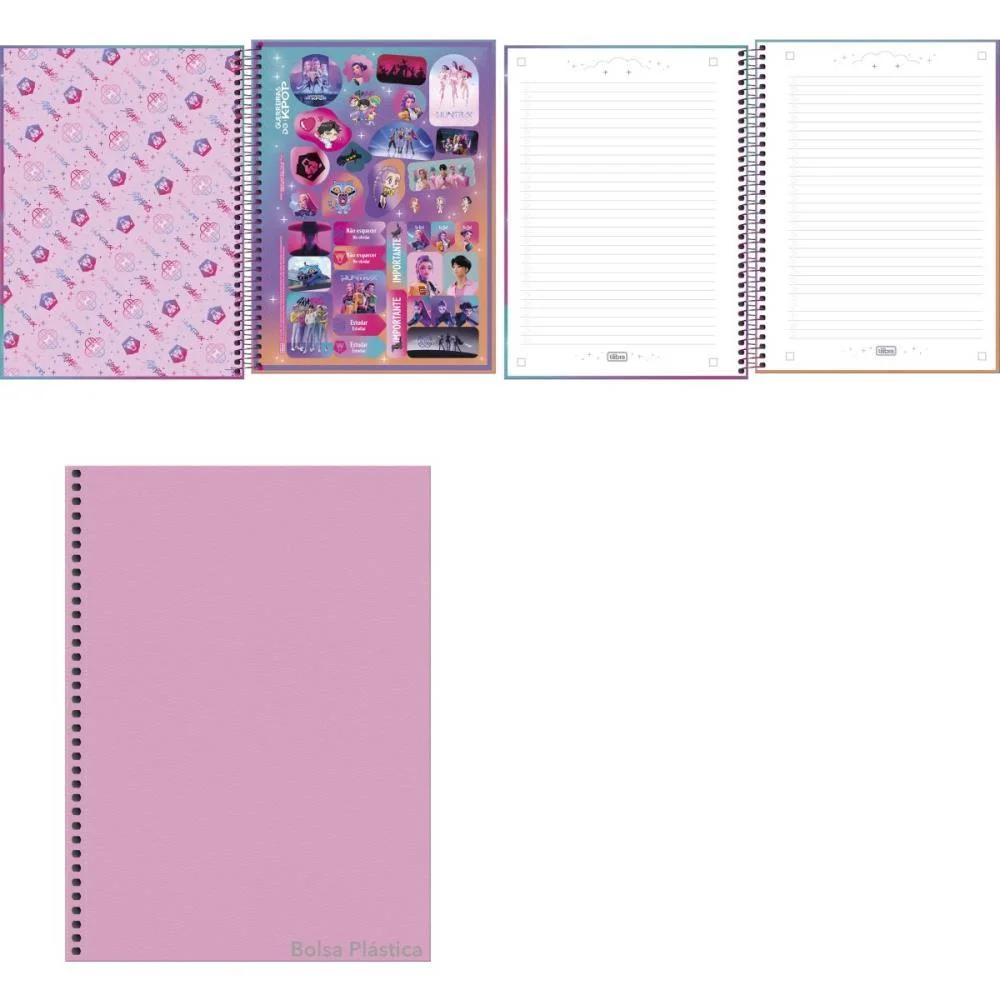 Caderno 10X1 Capa Dura Guerreiras Do K-Pop 160Fls Tilibra (Pct.c/04) - imagem 3