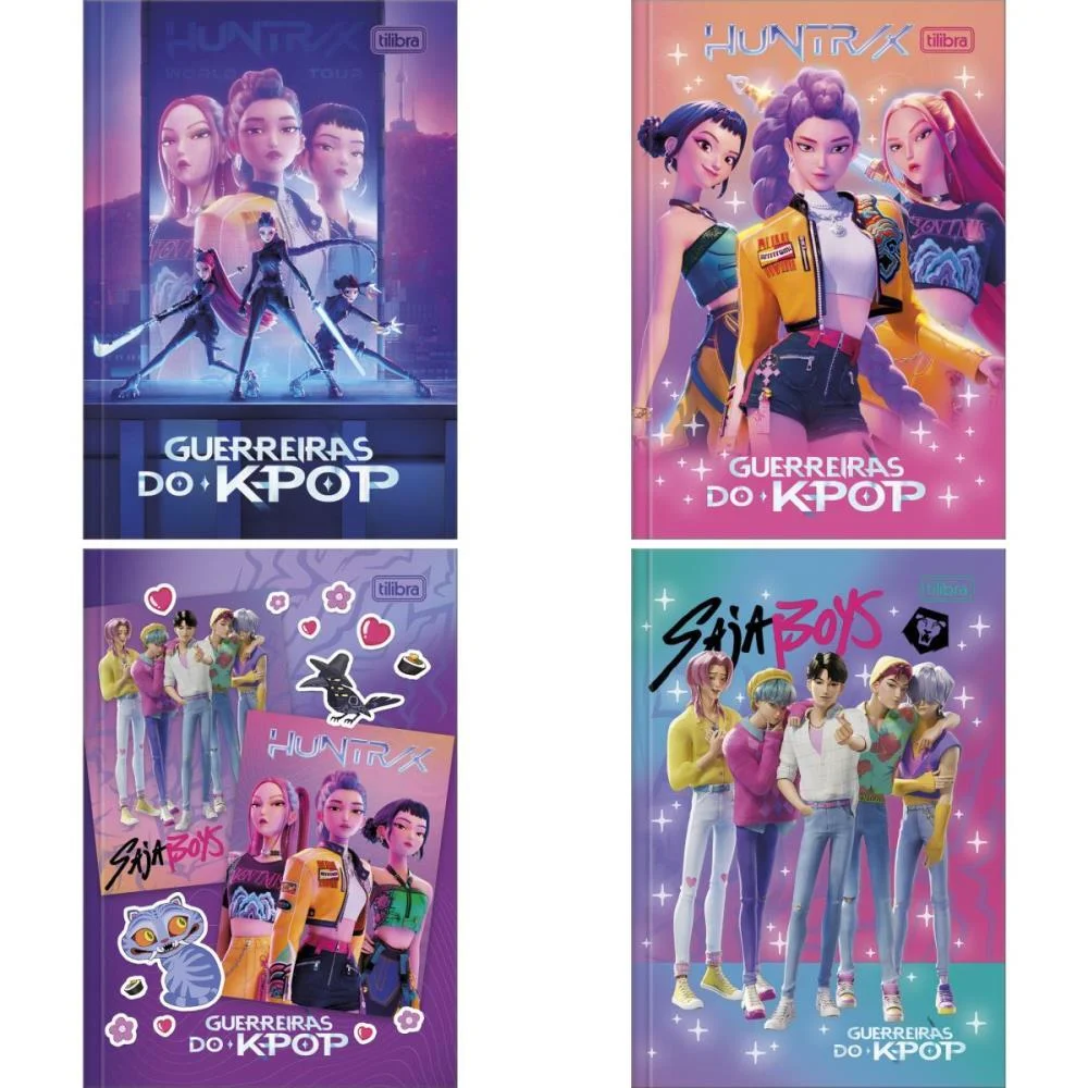 Caderno Brochura 1/4 Capa Dura Guerreiras Do K-Pop 80Fls Tilibra (Pct.c/05) - imagem 4