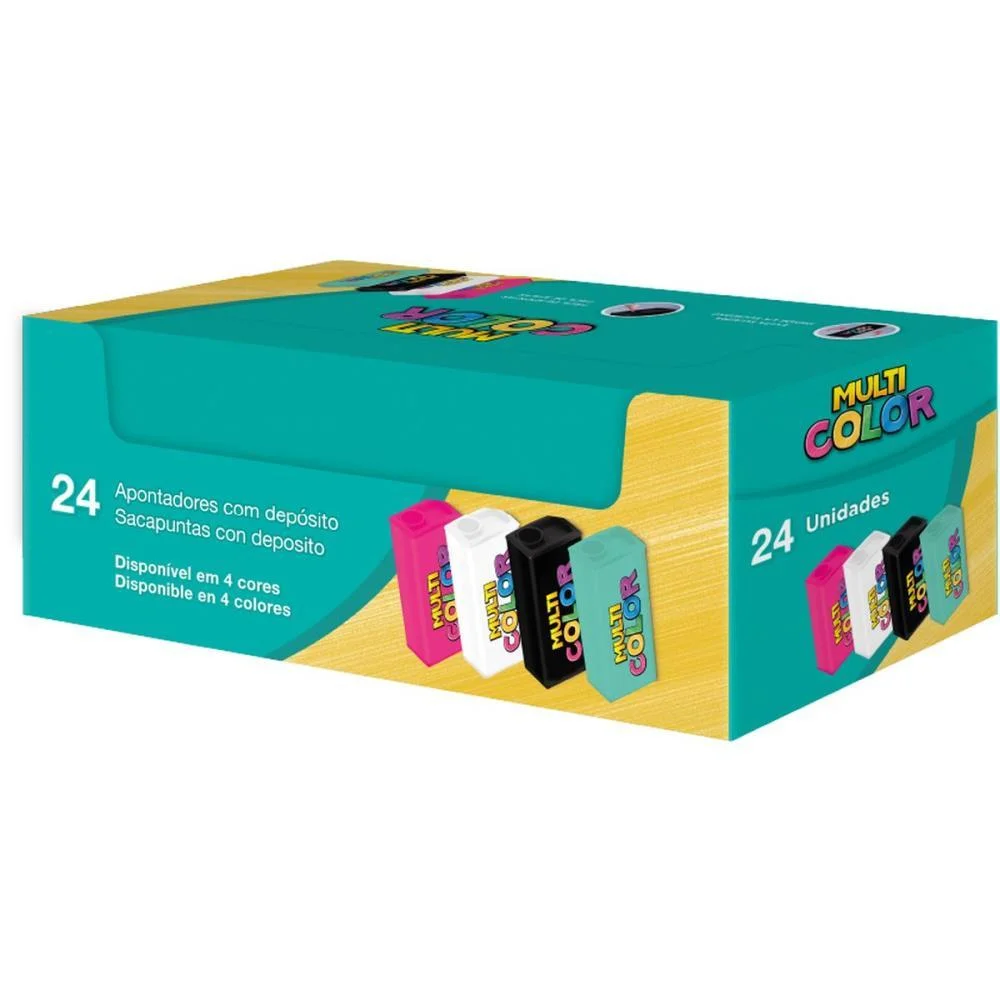 Apontador Com Deposito Multicolor 4 Modelos Faber-Castell (Dp.c/24) - imagem 3
