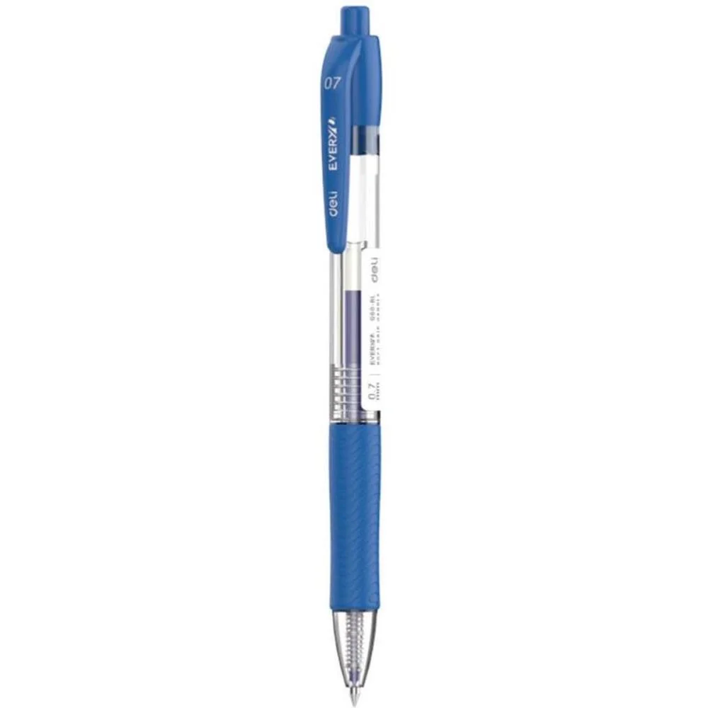 Caneta Esferografica Retratil 0,7Mm Azul Deli (Cx.c/12) - imagem 4