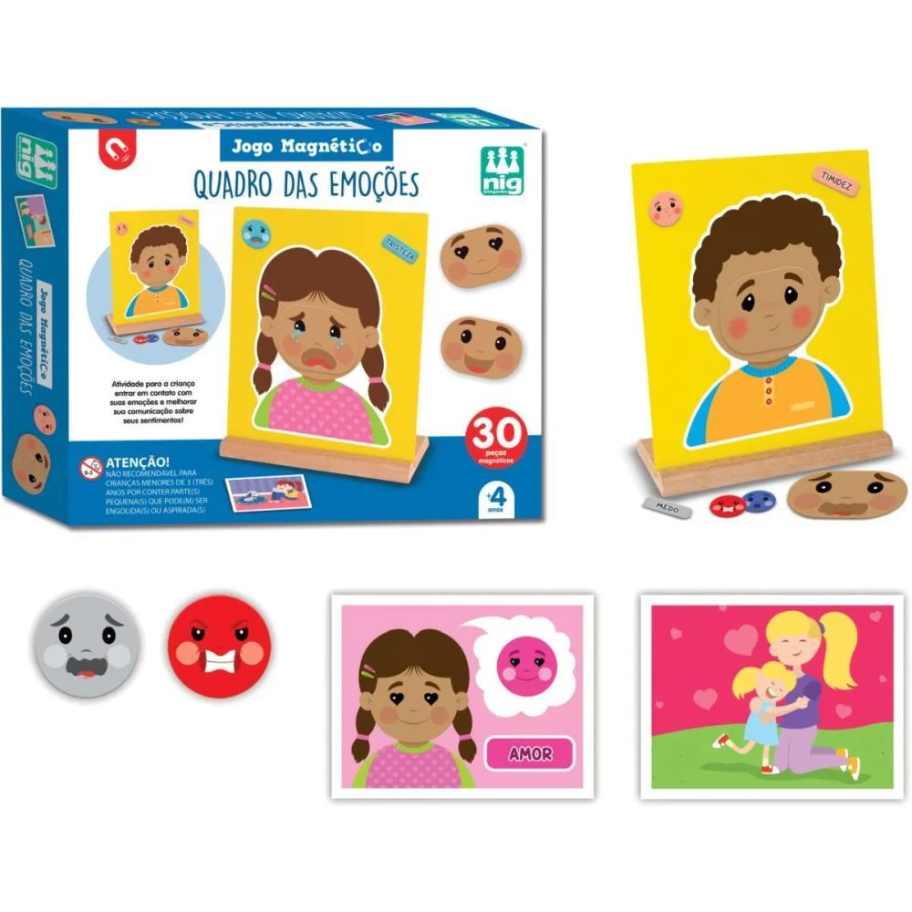 Brinquedo Educativo Quadro Das Emocoes 30Pcs Nig Brinquedos (Unidade) - imagem 3
