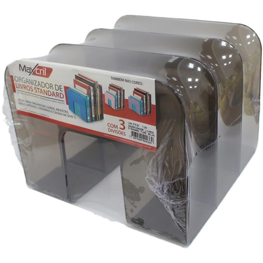 Acessorio Para Mesa Organizador De Livros Fume Maxcril (Unidade) - imagem 5