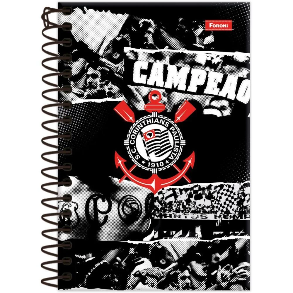 Caderneta 1/8 Corinthians Capa Dura 80Fls Foroni (Pct.c/04) - imagem 3