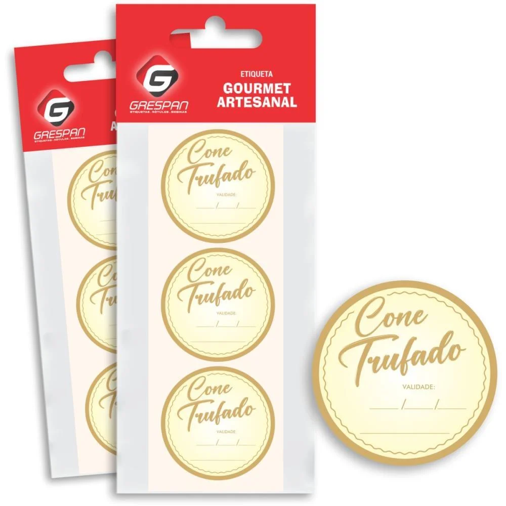 Etiqueta Adesiva Cone Trufado Grespan (Pct.c/60) - imagem 2