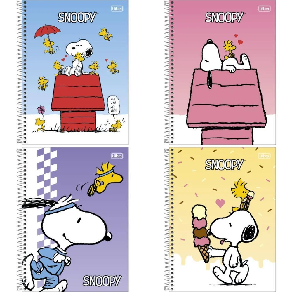 Caderno 10X1 Capa Dura Snoopy 160Fls Fit Tilibra (Pct.c/04) - imagem 4