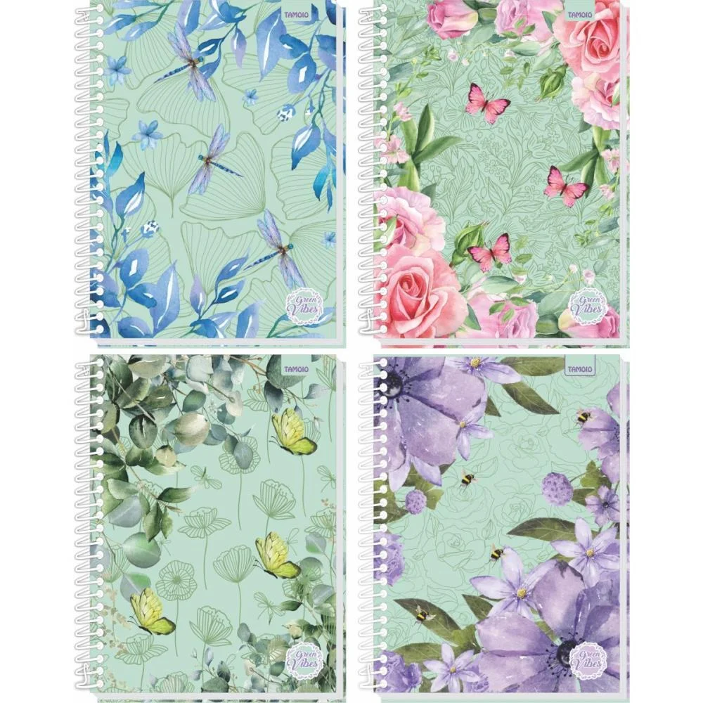 Caderno 10X1 Capa Dura Green Vibes 160Fls Tamoio (Pct.c/04) - imagem 2