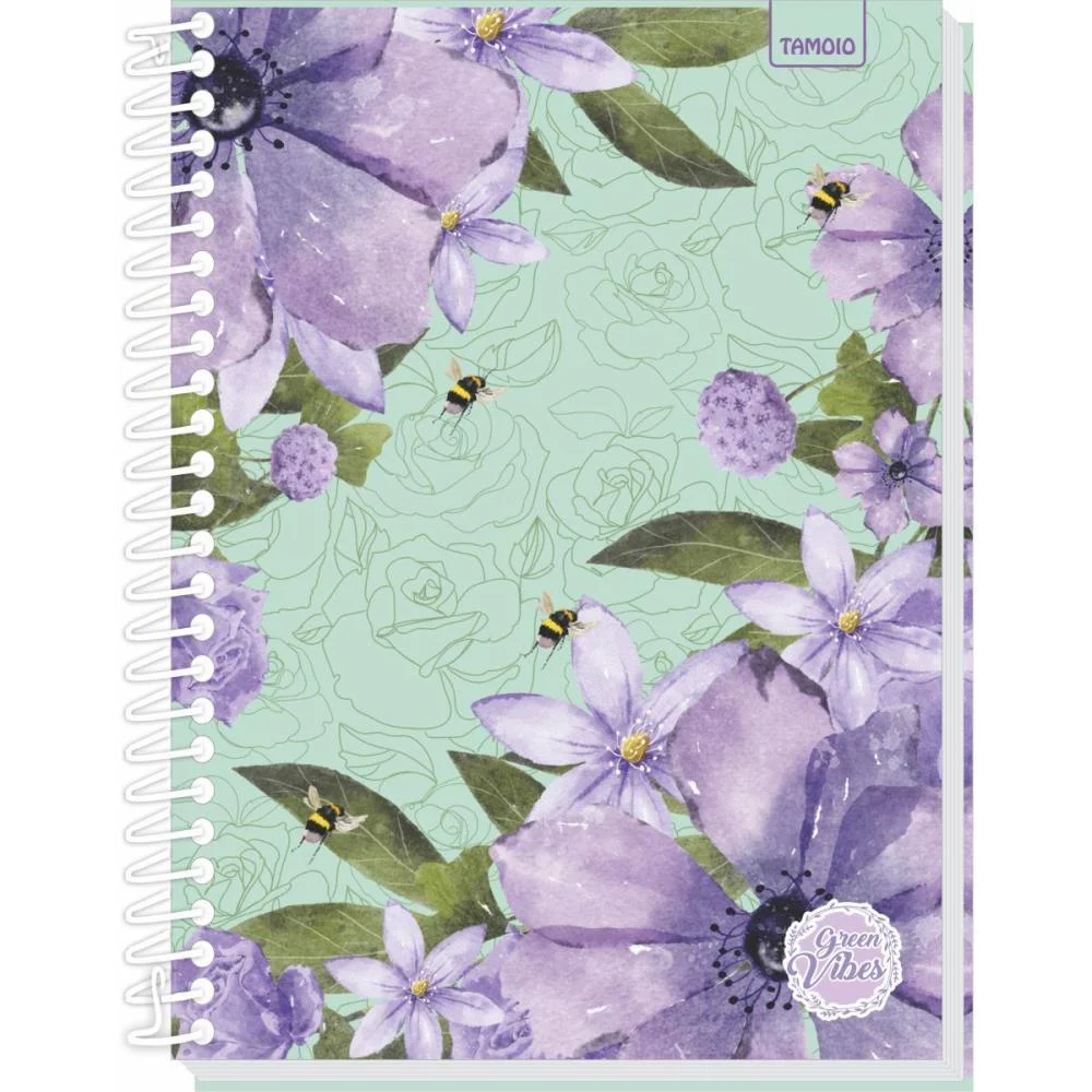 Caderno 10X1 Capa Dura Green Vibes 160Fls Tamoio (Pct.c/04) - imagem 5