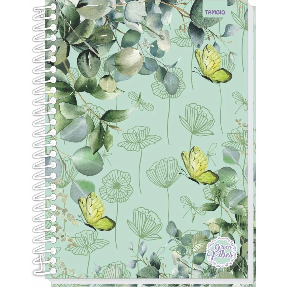 Caderno 10X1 Capa Dura Green Vibes 160Fls Tamoio (Pct.c/04) - imagem 7