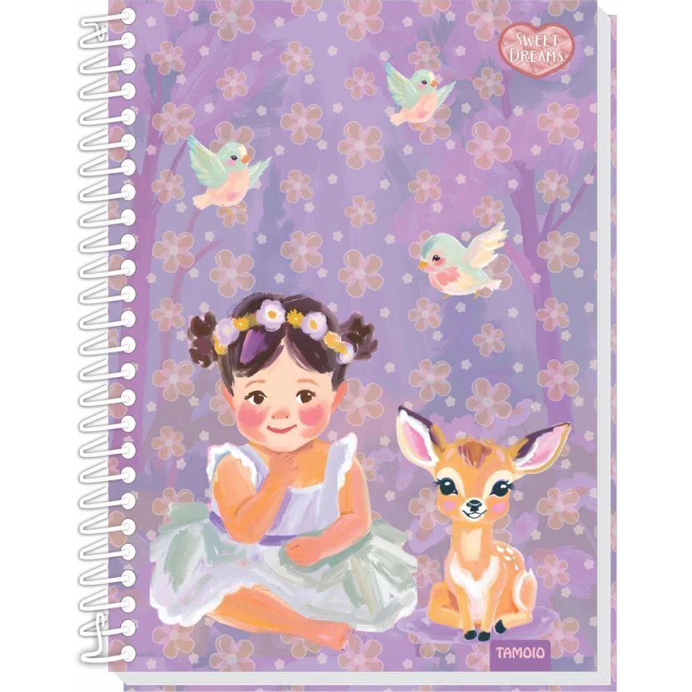 Caderno 01X1 Capa Dura Sweet Dreams 80Fls Papel Carta Tamoio (Pct.c/04) - imagem 12