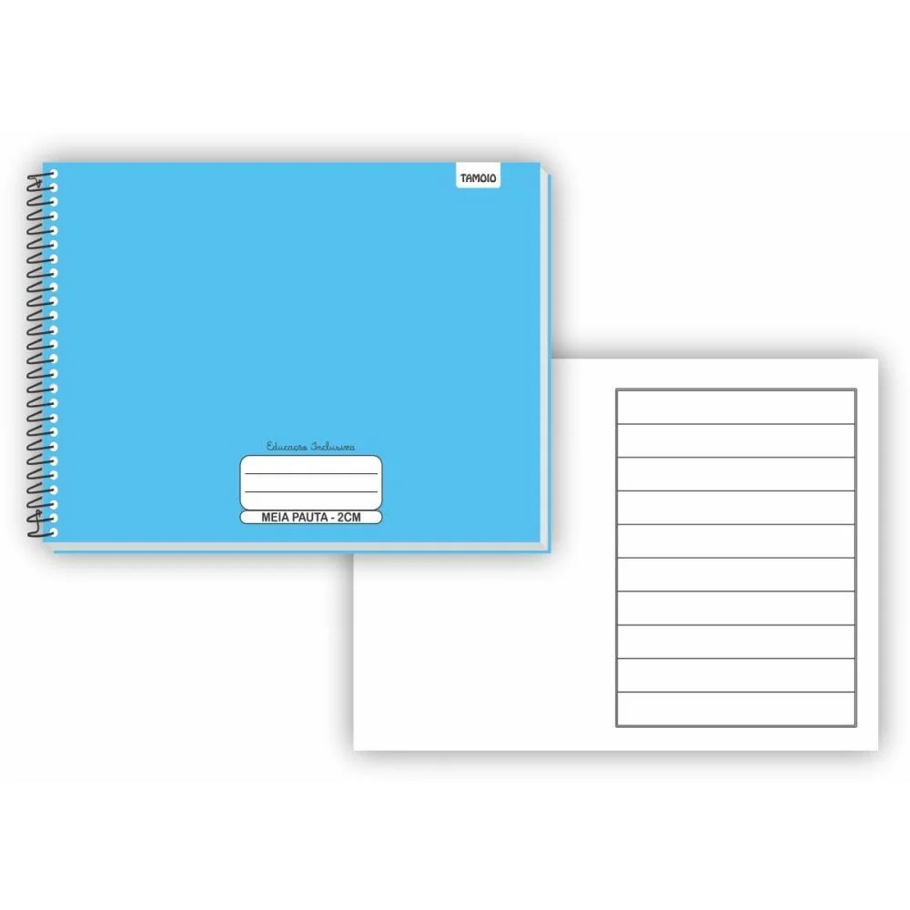 Caderno Desenho Univ Capa Dura Neuro Meia Pauta Ampliada 40F Tamoio (Pct.c/05) - imagem 2
