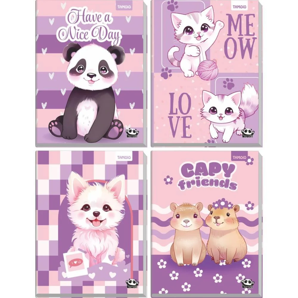 Caderno Brochura 1/4 Capa Dura Kawaii 96 Folhas Tamoio (Pct.c/04) - imagem 7