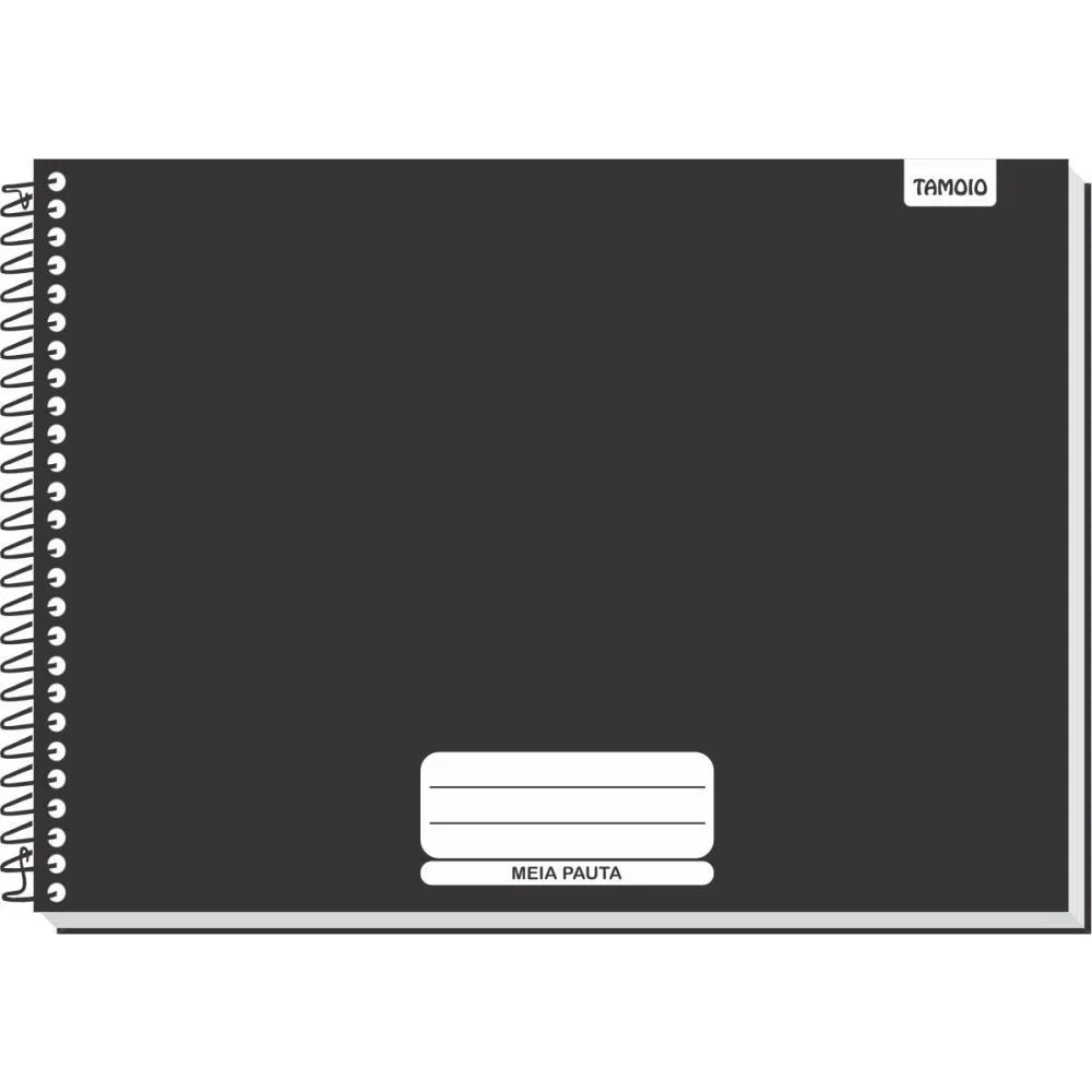 Caderno Desenho Univ Capa Dura Neutro Liso 48F Espiral Tamoio (Pct.c/04) - imagem 2