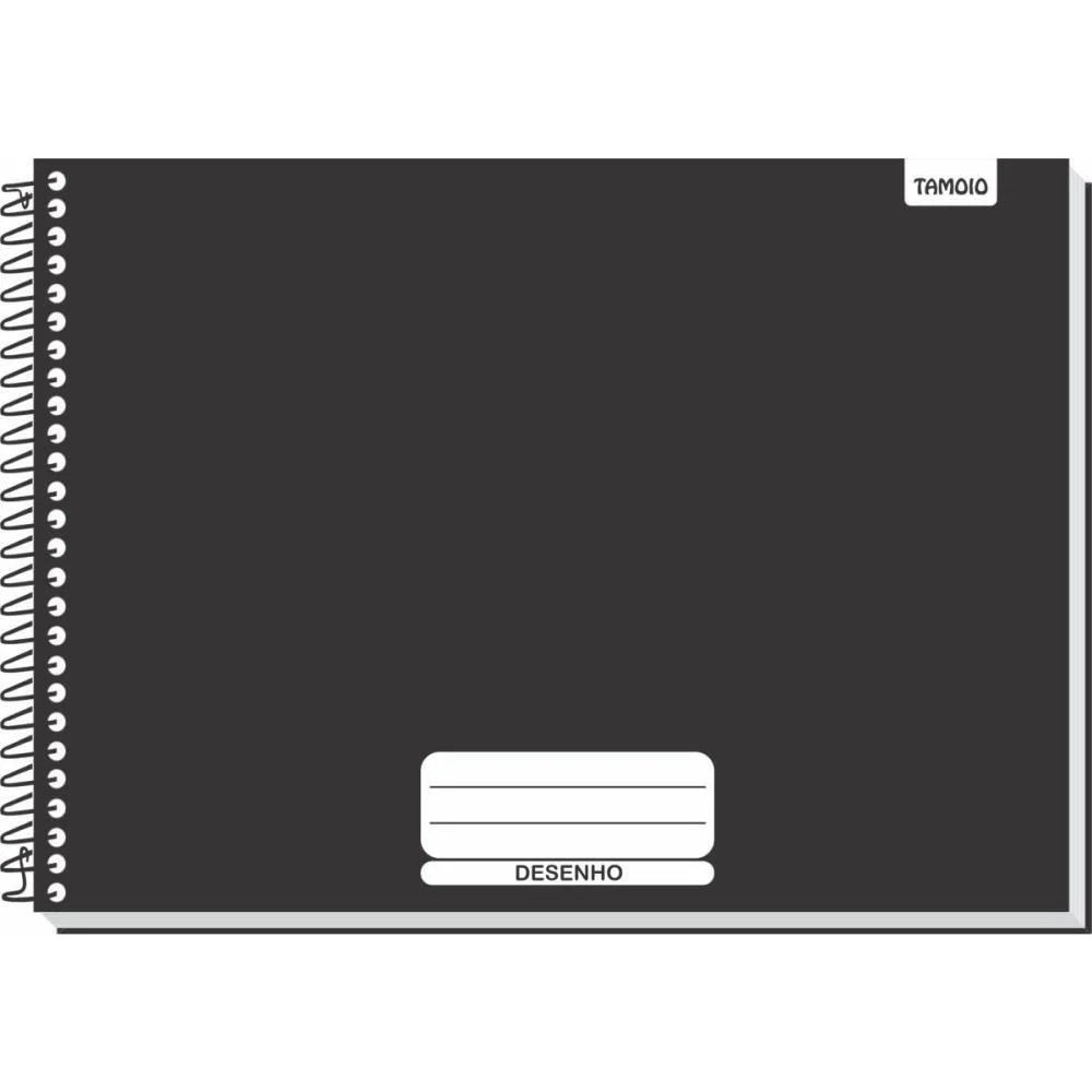 Caderno Desenho Milimetrado Preto Liso 96F Univ Espiral Cd Tamoio (Pct.c/04) - imagem 3