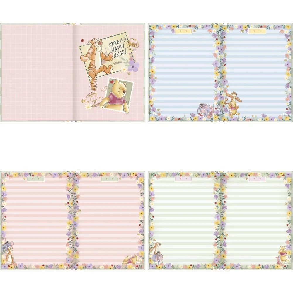 Caderno 01X1 Cp.dura Colegial Pooh 80Fls Decorado Cost 176X2 Tilibra (Pct.c/04) - imagem 3