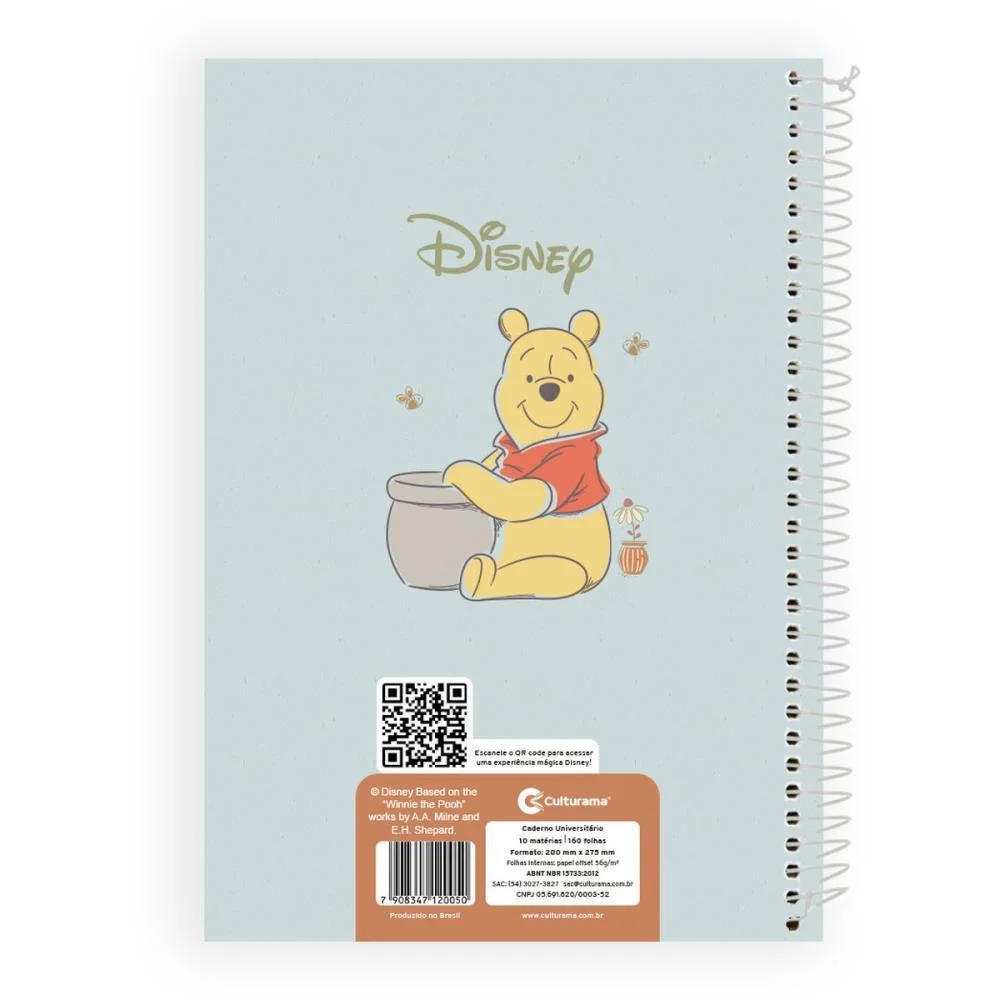 Caderno 10X1 Capa Dura Pooh E Marie 160Fls Classicos Culturama (Pct.c/03) - imagem 5