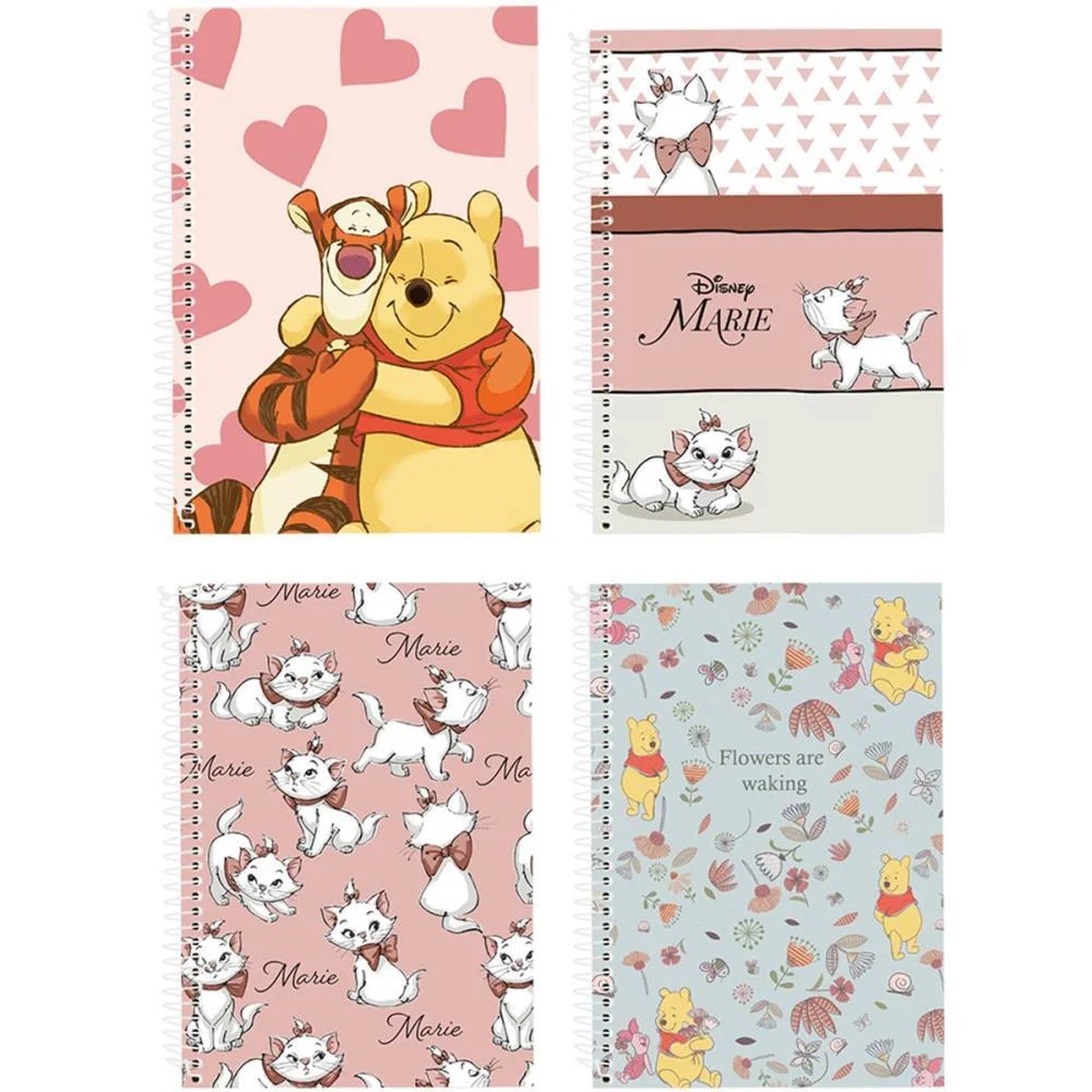 Caderno 10X1 Capa Dura Pooh E Marie 160Fls Classicos Culturama (Pct.c/03) - imagem 7
