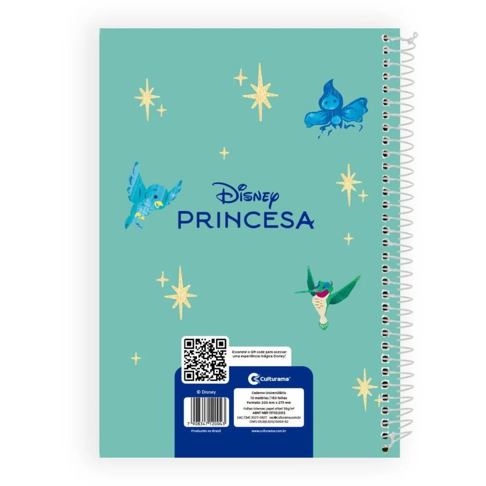 Caderno 10X1 Capa Dura Princesas 160Fls Culturama (Pct.c/03) - imagem 4