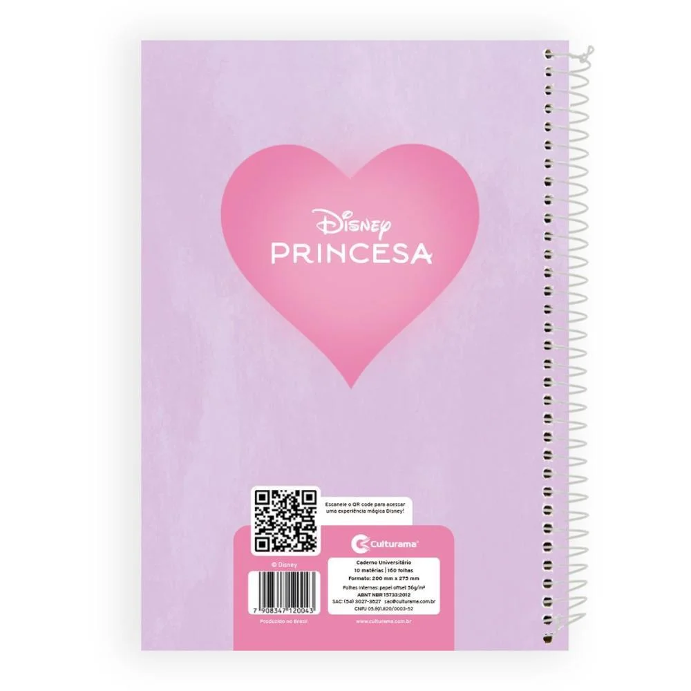 Caderno 10X1 Capa Dura Princesas 160Fls Culturama (Pct.c/03) - imagem 5