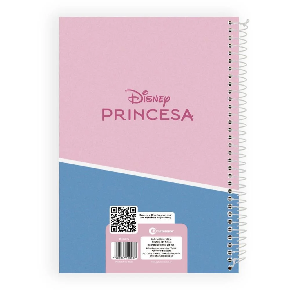 Caderno 01X1 Capa Dura Princesas 80Fls Culturama (Pct.c/04) - imagem 5