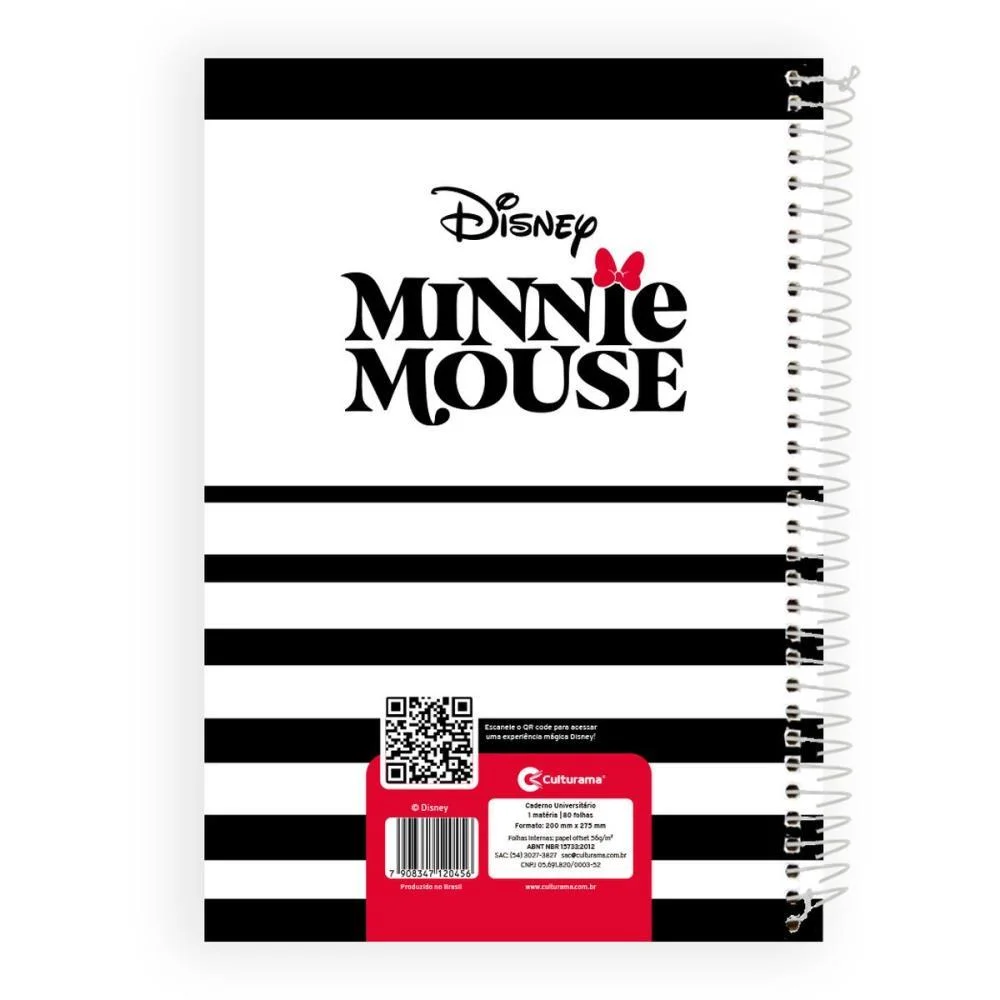 Caderno 01X1 Capa Dura Mickey E Minnie 80Fls Culturama (Pct.c/04) - imagem 3