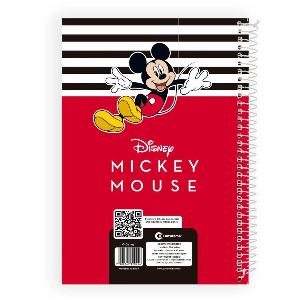 Caderno 01X1 Capa Dura Mickey E Minnie 80Fls Culturama (Pct.c/04) - imagem 5