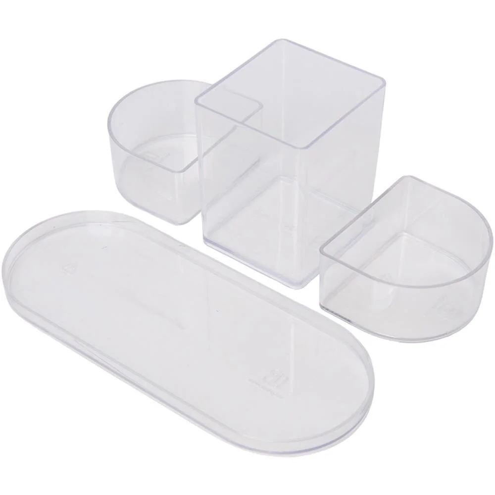 Acessorio Para Mesa Organizador Triple Cristal 4 P Polibras (Kit) - imagem 3
